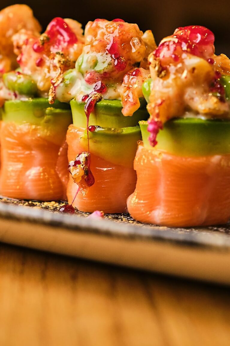 Fireroom sushi close up
